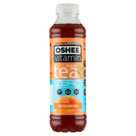 OSHEE Vitamin Black Tea Zero Niegazowany napój herbaciany o smaku brzoskwiniowym 555 ml