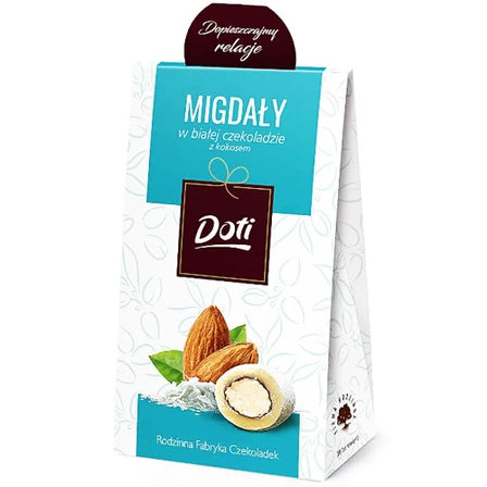 DOTI Migdały w belgijskiej białej czekoladzie z kokosem 100 g