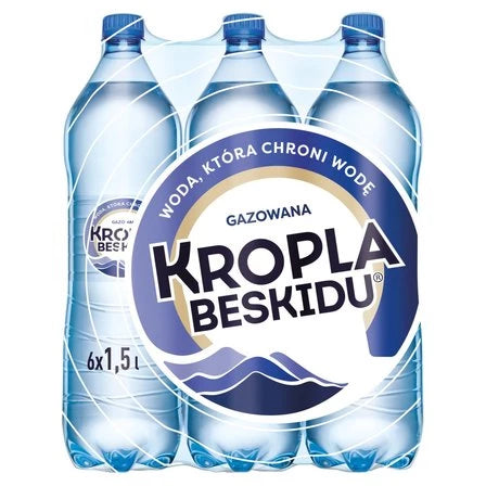 KROPLA BESKIDU Naturalna woda mineralna gazowana (6 x 1,5L) 9 L