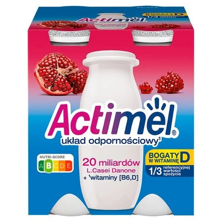 ACTIMEL Napój jogurtowy o smaku owocu granatu (4 x 100 g) 400 g