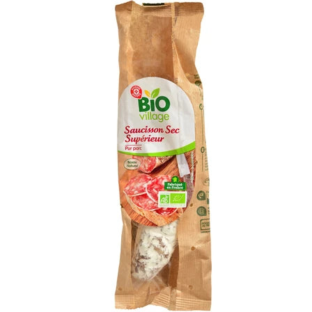 WIODĄCA MARKA Bio Village Kiełbasa wieprzowa suszona bio 200 g