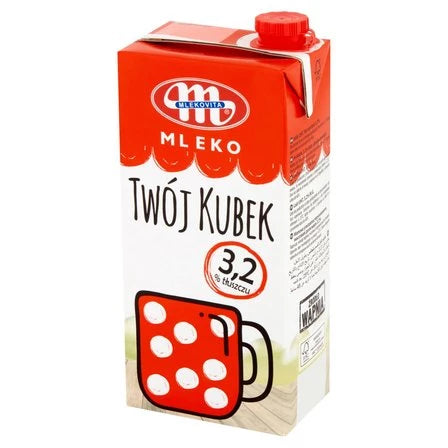 MLEKOVITA Twój Kubek Mleko UHT 3,2% 1 L
