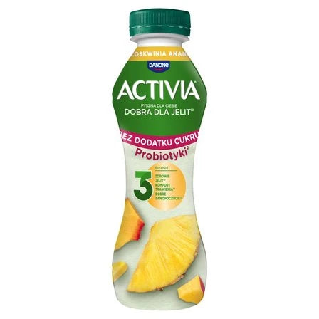 ACTIVIA Jogurt bez dodatku cukru brzoskwinia ananas banan 270 g