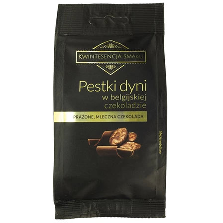 WIODĄCA MARKA Kwintesencja Smaku Pestki dyni w belgijskiej mlecznej czekoladzie 65 g