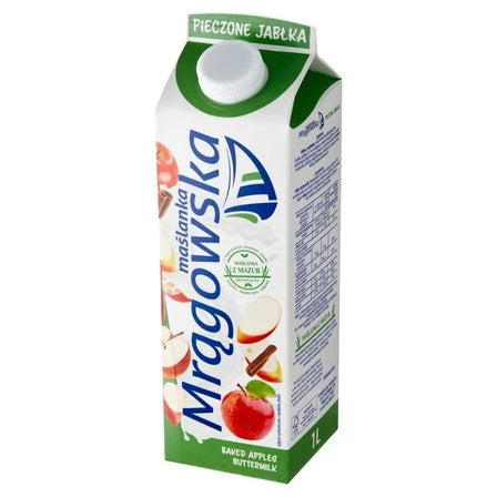 MLEKPOL Maślanka Mrągowska pieczone jabłka 1 L