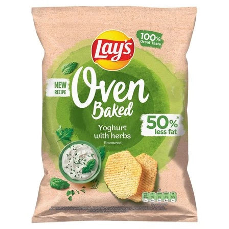 LAY'S Oven Baked Pieczone formowane chipsy ziemniaczane o smaku jogurtu z ziołami 180 g