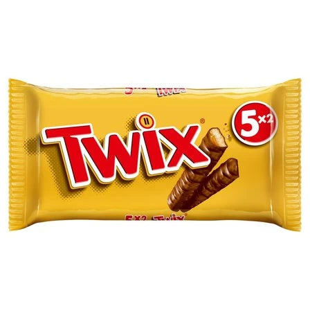 TWIX Ciasteczka oblane karmelem i mleczną czekoladą [5 x (2 x 25 g)] 250 g