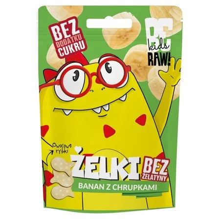 BE RAW! Kids Żelki banan z chrupkami 35 g