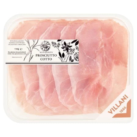 VILLANI Prosciutto Cotto Alta Qualita Wysokiej jakości szynka gotowana plastry 110 g