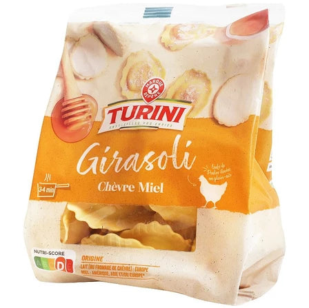 WIODĄCA MARKA Turini Świeże pierożki girasoli z nadzieniem z sera koziego i miodu 250 g