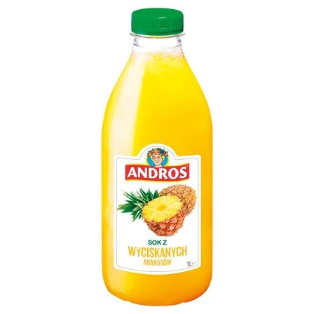 ANDROS Sok z wyciskanych ananasów 1 L