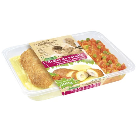 GRZEŚKOWIAK Kotlet de volaille z marchewką i groszkiem i puree ziemniaczanym 400 g