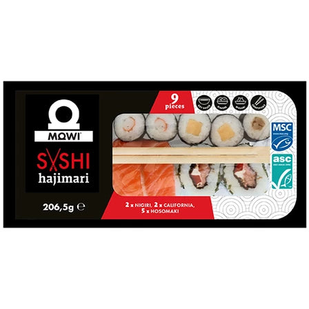 MOWI Zestaw sushi hajimari (9 kawałków) 206.5 g