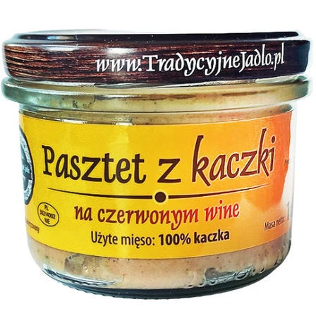 TRADYCYJNE JADŁO Pasztet z kaczki na czerwonym winie 160 g